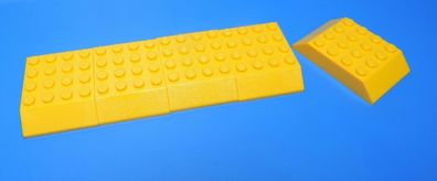 LEGO® Nr- 4211109 FL. YELL-ORA Gelb Eisenbahn Dachstein 4x6 / 45 Crad 5 Stück