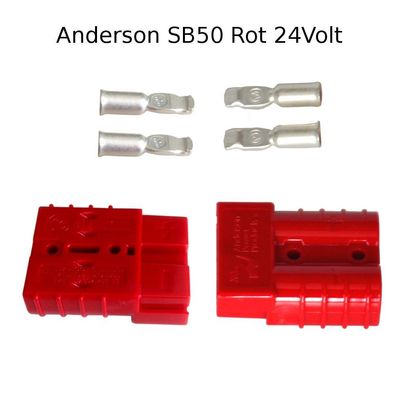 Anderson Batteriestecker SET Rot 24V SB 50 Kontaktstifte Anderson 13,3mm²