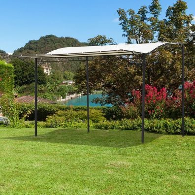 Outsunny® Pavillon Gartenpavillon Sonnenmarkise mit klappbarem Seitendach UV-Schutz