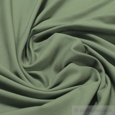 Stoff Baumwolle Elastan Single Jersey palmgrün T-Shirt Tricot weich dehnbar grün