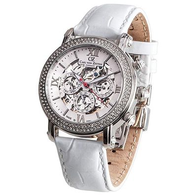 Carl von Zeyten Damen Uhr Armbanduhr Automatik Kniebis CVZ0062WH