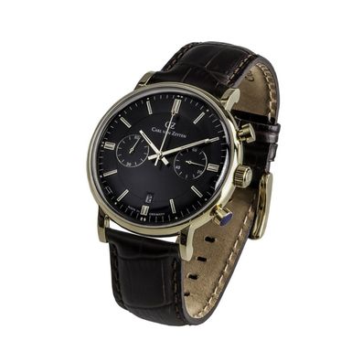 Carl von Zeyten Herren Uhr Armbanduhr Quarz Bühlot CVZ0037GBK