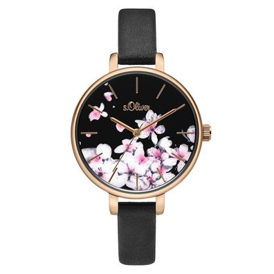 s. Oliver Damen Uhr Armbanduhr Leder SO-3782-LQ