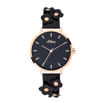 s. Oliver Damen Uhr Armbanduhr Leder SO-3700-LQ