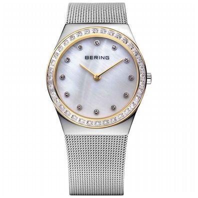 Bering Damen Uhr Armbanduhr Slim Classic - 12430-010 Meshband