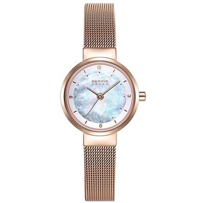 Bering Damen Uhr Armbanduhr Classic Solar - 14424-366 Meshband