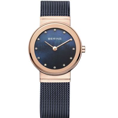 Bering Damen Uhr Armbanduhr Slim Classic - 10126-367 Meshband