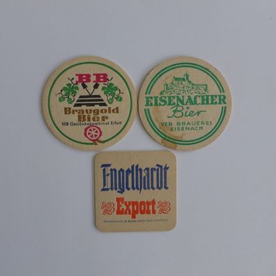 3 Bierdeckel , Braugold Bier , Eisenacher , Engelhardt