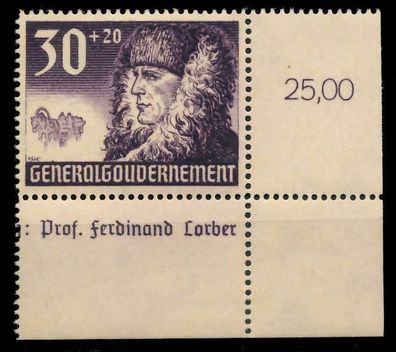 Generalgouvernement 1940 Nr 58 postfrisch ECKE-URE X8B5126