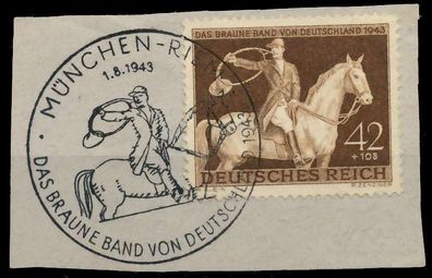 Deutsches REICH 1943 Nr 854 zentrisch gestempelt Briefstück X8B520E