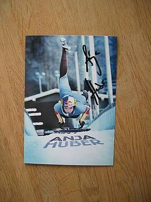 Rennrodeln Skeleton Anja Huber - handsigniertes Autogramm!!!