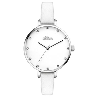 s. Oliver Damen Uhr Armbanduhr Leder SO-3455-LQ