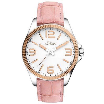 s. Oliver Damen Uhr Armbanduhr Leder SO-3460-LQ