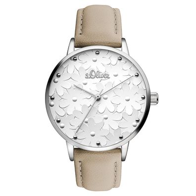 s. Oliver Damen Uhr Armbanduhr Leder SO-3466-LQ