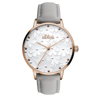 s. Oliver Damen Uhr Armbanduhr Leder SO-3467-LQ