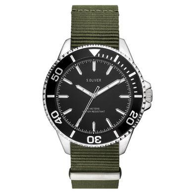 s. Oliver Herren Uhr Armbanduhr Nylon SO-3484-LQ