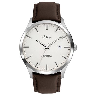 s. Oliver Herren Uhr Armbanduhr Leder SO-3476-LQ