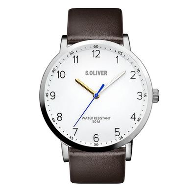 s. Oliver Herren Uhr Armbanduhr Leder SO-3480-LQ