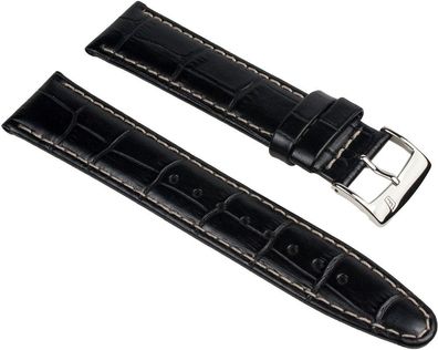 Festina Ersatzband Uhrenarmband Leder Band 21mm schwarz in Kroko-Optik für F16372/1