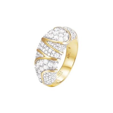 Esprit Collection Damen Ring Silber Gold Zirkonia Adelphia Gr.18 ELRG92513A180