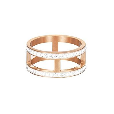 Esprit Damen Ring Edelstahl Silber Rosé JW50218 Zirkonia ESRG12698C1
