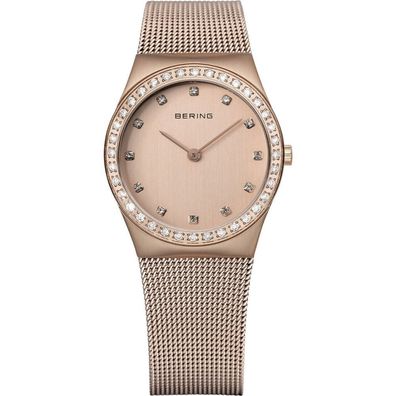 Bering Damen Uhr Armbanduhr Slim Classic - 12430-366 Meshband