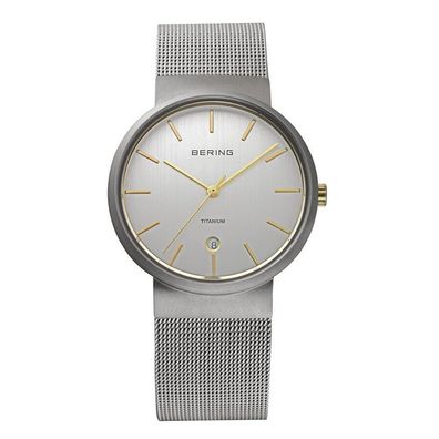 Bering Herren Uhr Armbanduhr Slim Classic - 11036-004 Meshband