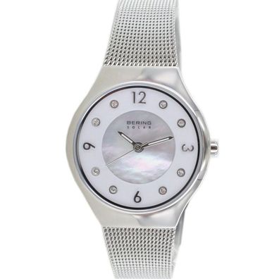 Bering Damen Uhr Armbanduhr Classic Solar - 14427-004 Meshband