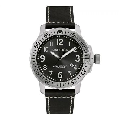 Nautica Herren Uhr Armbanduhr NAD14522G Leder