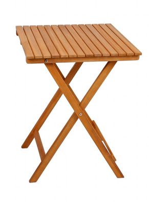 Akazie Balkontisch - 72x55x55 cm - Holz Bistrotisch Klapptisch Biergarten Tisch