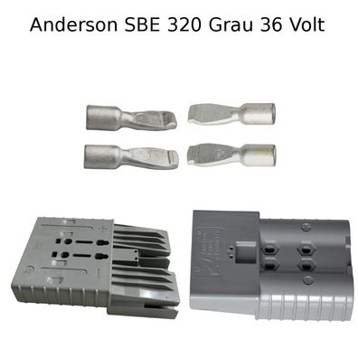 Anderson Batteriestecker SET Grau 36V SBE 320 Ampere Kontaktstift SBX/ E 70 REMA