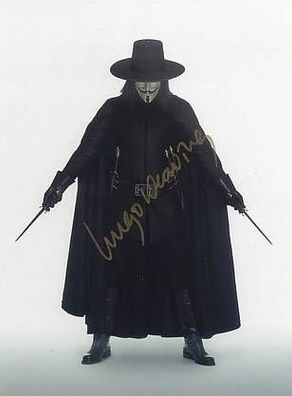 Original Autogramm HUGO Weaving V wie Vendetta (Großfoto)