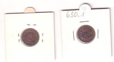 5 Pfennig Eisen Münze Notgeld Stadt Zweibrücken 1919