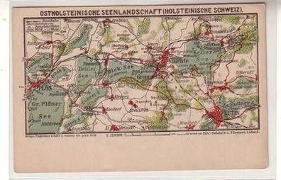 42835 Landkarten Ak Ostholsteinische Seenlandschaft um 1910