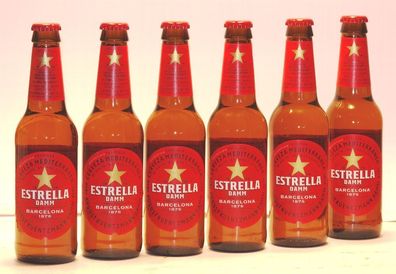 6 x Estrella Damm, in der 0,33 Ltr. Flasche Barcelona, Spanien