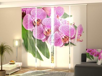 Fotogardine Orchidee Schiebevorhang mit Motiv Schiebegardine mit Foto Gardine auf Maß
