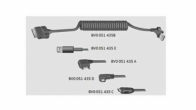 Audi Original USB Kabel für Mobiltelefone mit Micro-USB Entertainment System