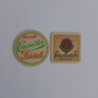 2 Bierdeckel , Einsiedler , Schloss Brauerei