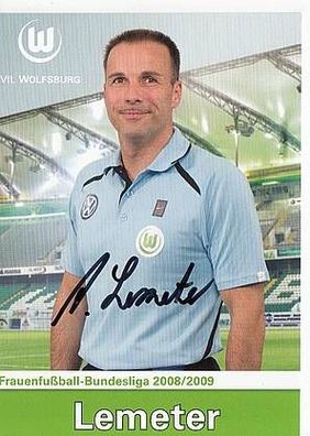 Andreas Lemeter VFL Wolfsburg 2008-09 Autogrammkarte + A39933
