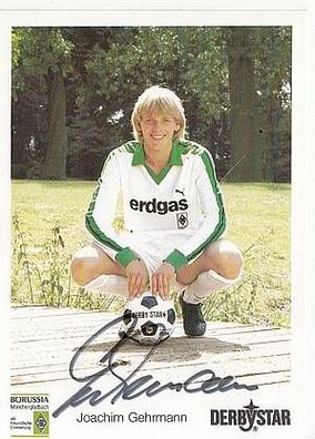 Joachim Gehrmann Borussia Mönchengladbach 1984-85 Autogrammkarte + A40027