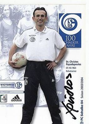 Dr. Christos Papadoupoulos FC Schalke 04 2003-04 Autogrammkarte + A40147