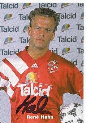 Rene Hahn Bayer Leverkusen 1994-95 Autogrammkarte Original Signiert + A40162