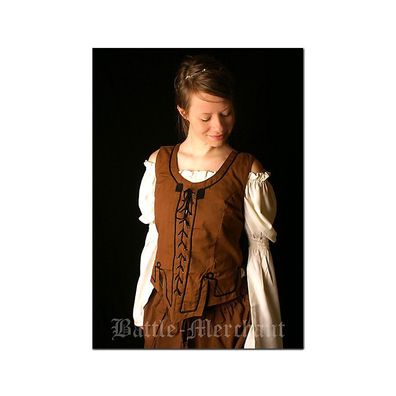 Miederweste aus Baumwolle, Wikinger Mittelalter Weste Mittelalterkleidung