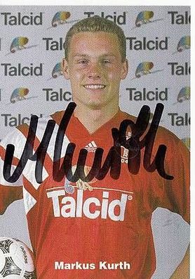 Markus Kurth Bayer Leverkusen 1994-95 Autogrammkarte Original Signiert + A40168
