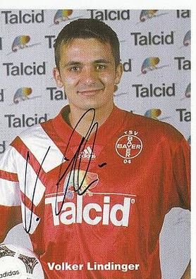 Volker Lindinger Bayer Leverkusen 1994-95 Autogrammkarte Original Signiert + A40166