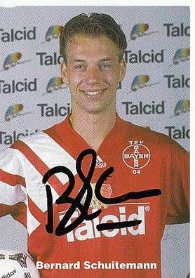 Bernard Schuitemann Bayer Leverkusen 1994-95 TOP AK Original Signiert + A40167