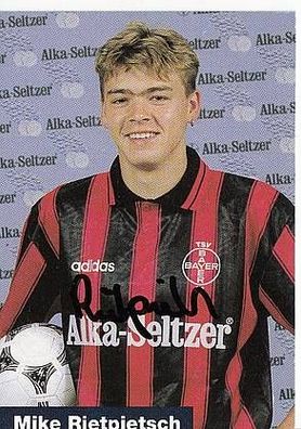 Mike Rietpietsch Bayer Leverkusen 1995-96 Autogrammkarte Original Signiert + A40172
