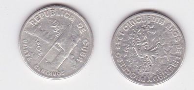 20 Centavos Silber Münze Kuba 1952 5 Gramm 900er Silber (130775)