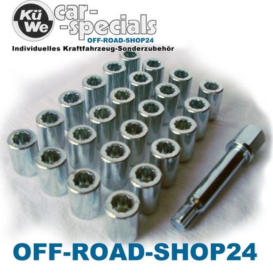 Radmuttern M14x1,50 Diebstahlsicherung - OFF-ROAD ALU-Felgen AEZ + DOTZ 24x37mm