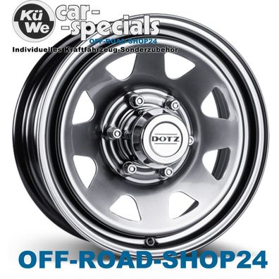 STAHL-Felgen 7x16 ET38 DOTZ PHARAO Silber - NISSAN PICKUP D22/ MD21"PREISVORTEIL"